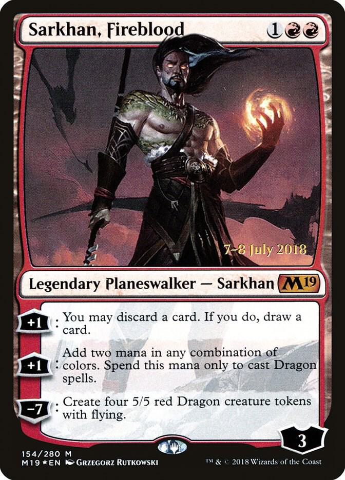 Sarkhan, Fireblood [Prerelease Cards] 154