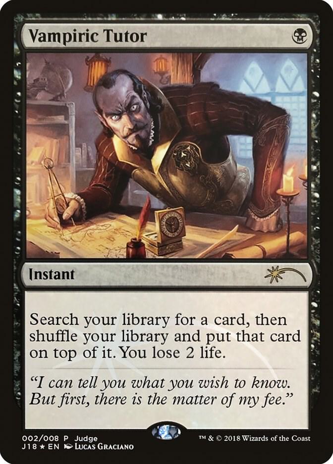 Vampiric Tutor (J18) [Judge Promos] 2