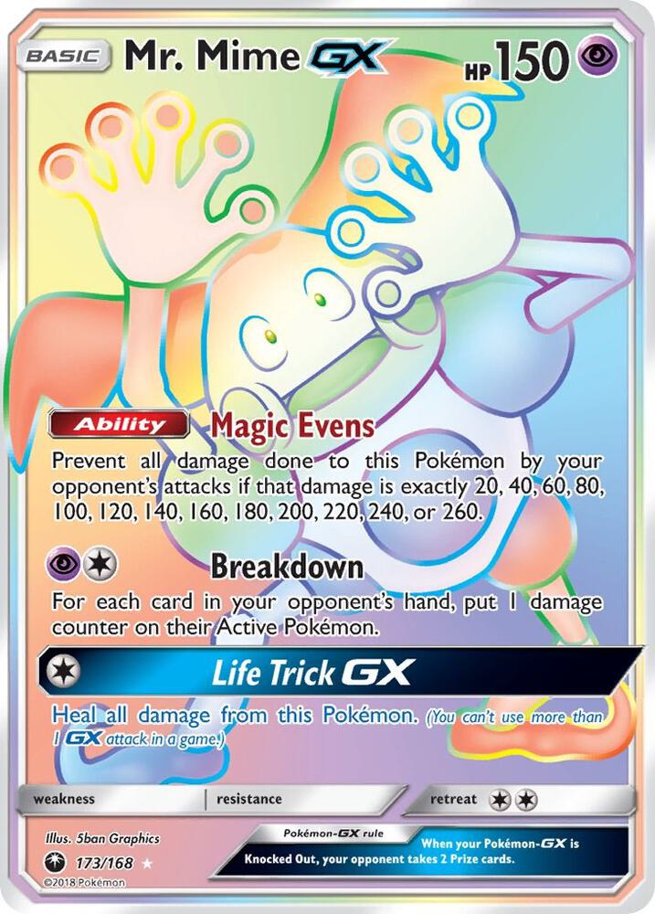 Mr. Mime GX (Secret) [SM - Celestial Storm] 173/168