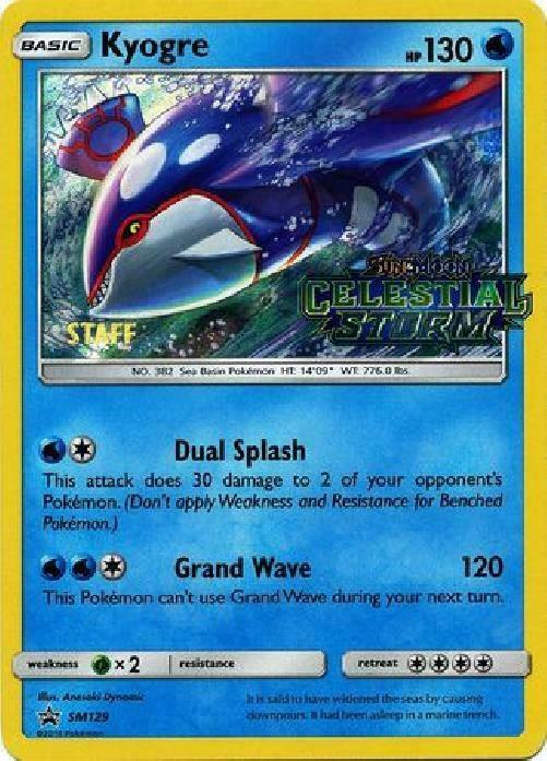 Kyogre - SM129 (Prerelease) [Staff] [SM Promos] SM129