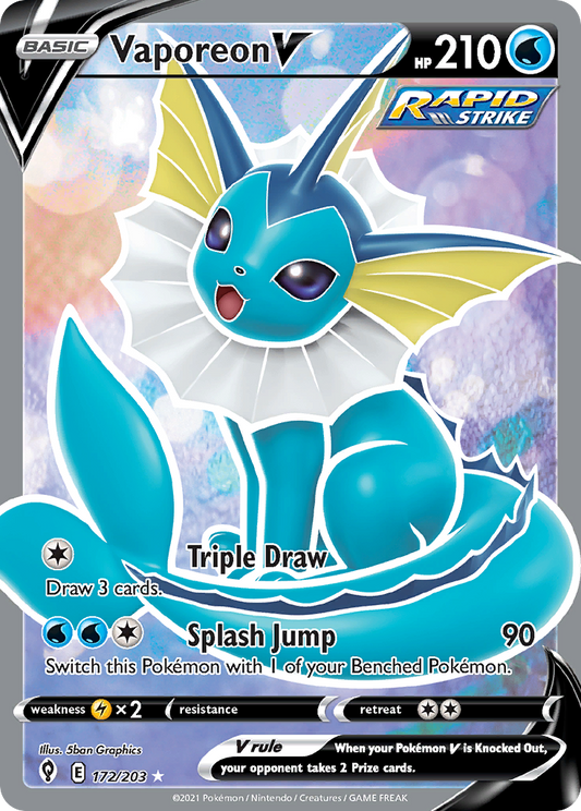 Vaporeon V - 172/203 Evolving Skies