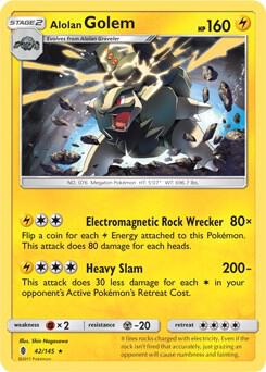 Alolan Golem - 42/145 (Cosmos Holo) [Blister Exclusives] 042/145