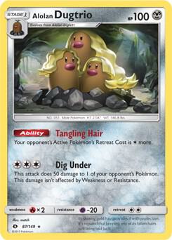 Alolan Dugtrio - 87/149 (Cosmos Holo) [Blister Exclusives] 087/149