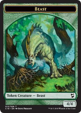 Beast (013) // Plant Double-Sided Token [Commander 2018] 13 // 17