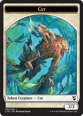 Cat // Soldier Double-Sided Token [Commander 2018] 5 // 6
