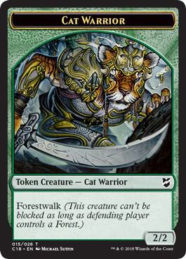 Cat Warrior // Thopter (026) Double-Sided Token [Commander 2018] 15 // 26