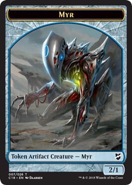 Myr (007) // Construct (020) Double-Sided Token [Commander 2018] 7 // 20