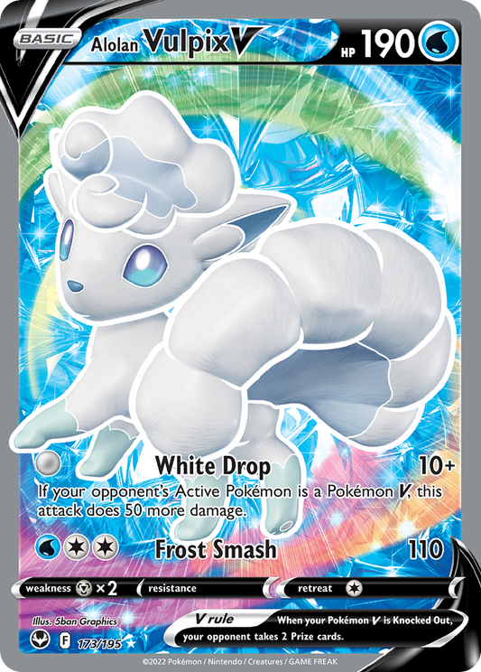 Alolan Vulpix V - 173/195 Silver Tempest