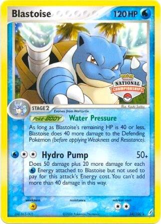 Blastoise - 14/100 (National Championships) [League & Championship Cards] 014/100
