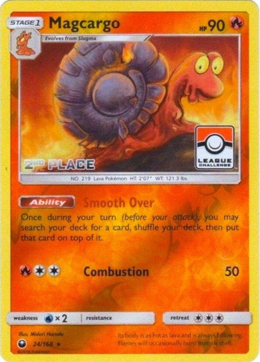 Magcargo - 24/168 (League Challenge) [2nd Place] [League & Championship Cards] 024/168