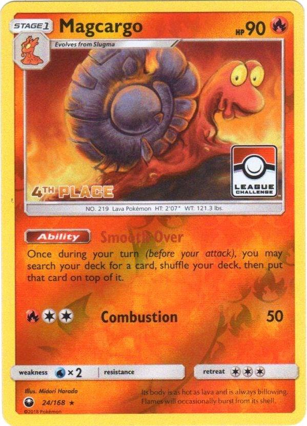 Magcargo - 24/168 (League Challenge) [4th Place] [League & Championship Cards] 024/168