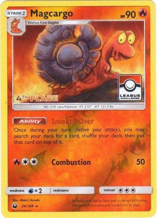 Magcargo - 24/168 (League Challenge) [4th Place] [League & Championship Cards] 024/168