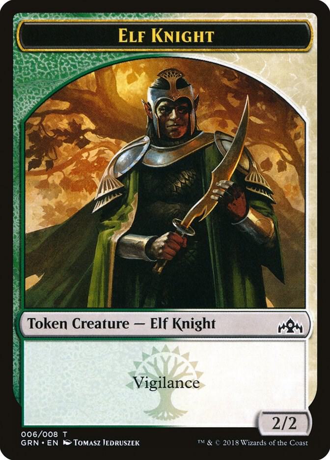Elf Knight Token [Guilds of Ravnica] 6