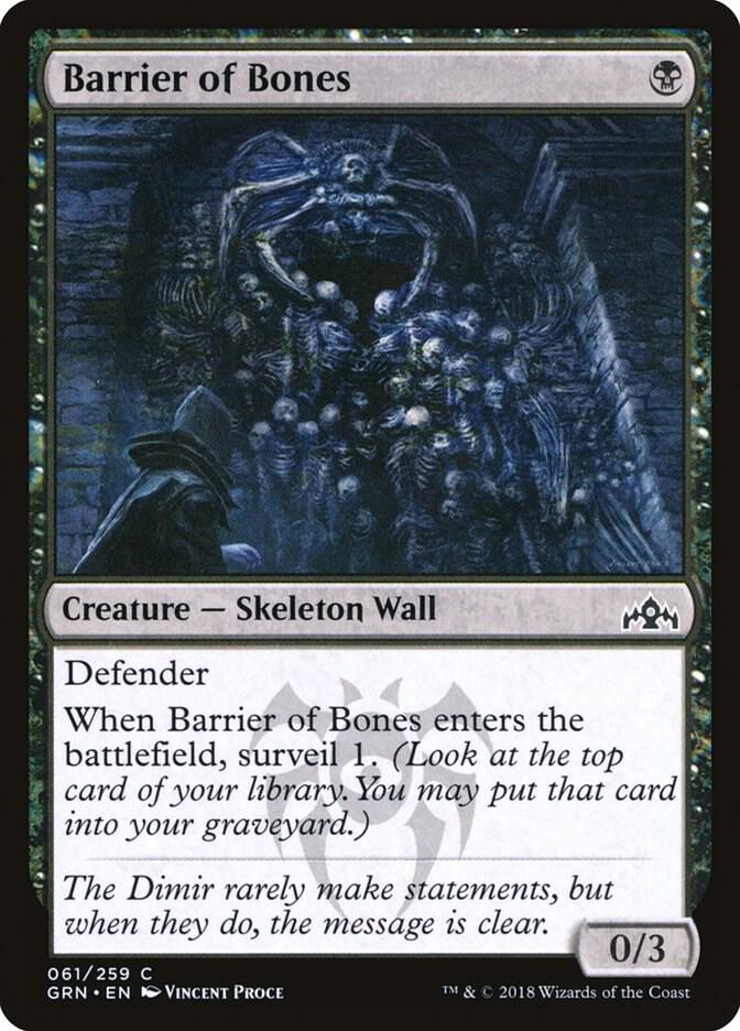 Barrier of Bones [Guilds of Ravnica] 61