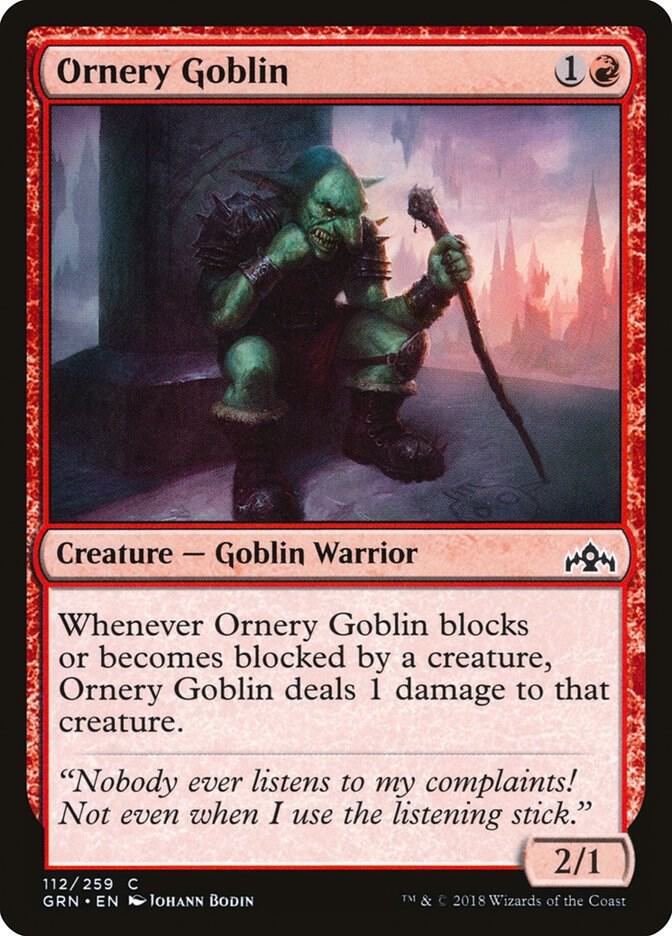 Ornery Goblin [Guilds of Ravnica] 112