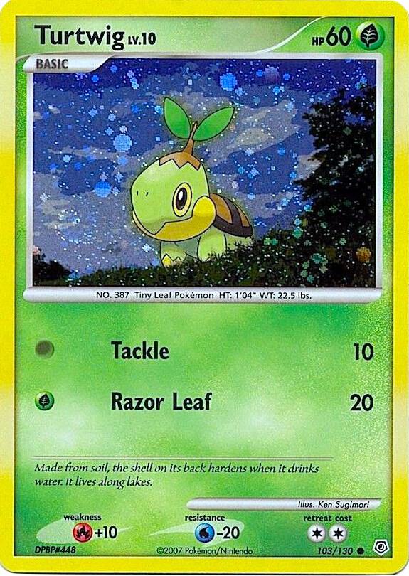 Turtwig - 103/130 (Cosmos Holofoil) [League & Championship Cards] 103/130