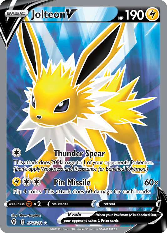 Jolteon V - 177/203 Evolving Skies