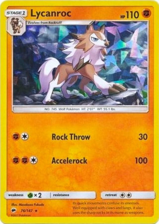 Lycanroc - 76/147 (Cracked Ice Holo) [Deck Exclusives] 076/147