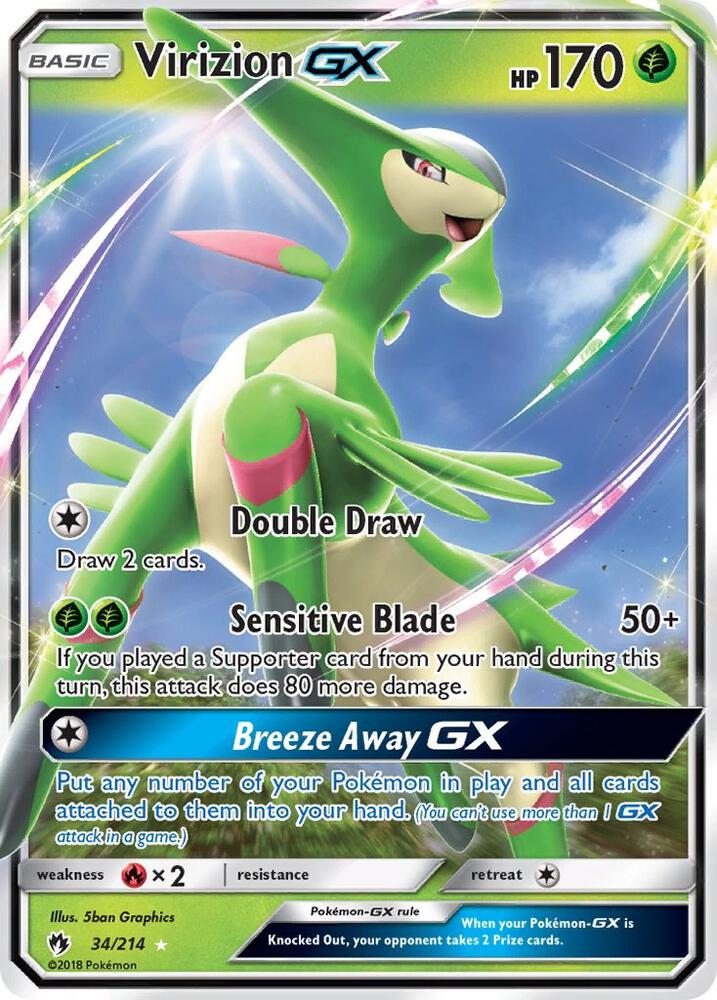 Virizion GX [SM - Lost Thunder] 34/214
