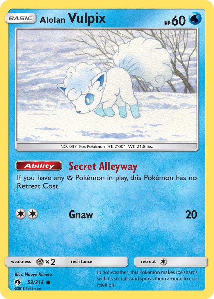 Alolan Vulpix [SM - Lost Thunder] 53/214