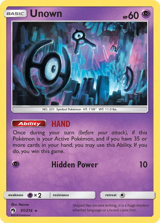 Unown (91) [SM - Lost Thunder] 91/214