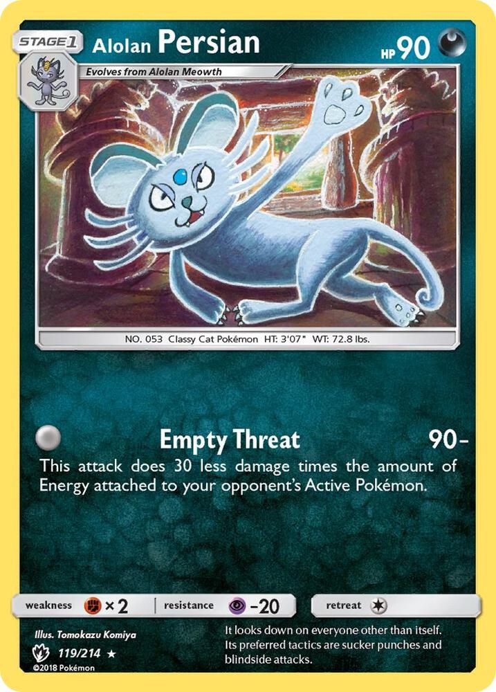 Alolan Persian [SM - Lost Thunder] 119/214