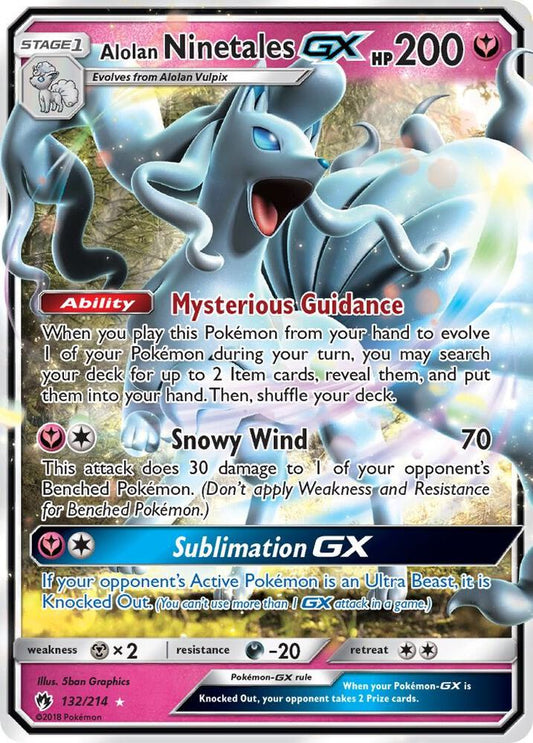 Alolan Ninetales GX [SM - Lost Thunder] 132/214