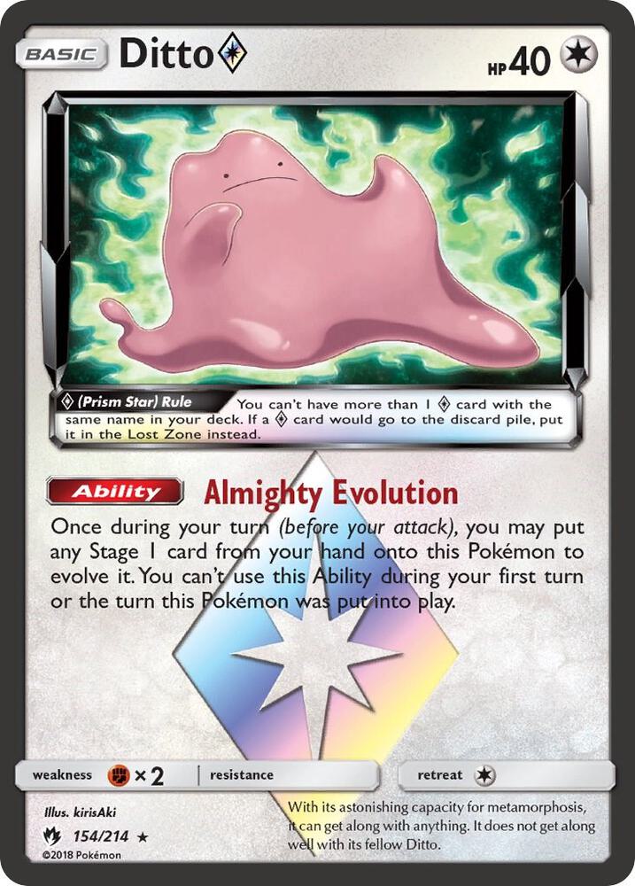 Ditto Prism Star [SM - Lost Thunder] 154/214