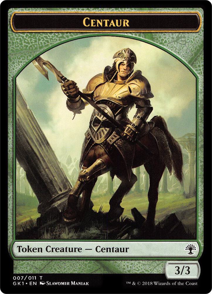 Centaur (007) // Elemental (010) Double-Sided Token [Guilds of Ravnica: Guild Kits] 7 // 10