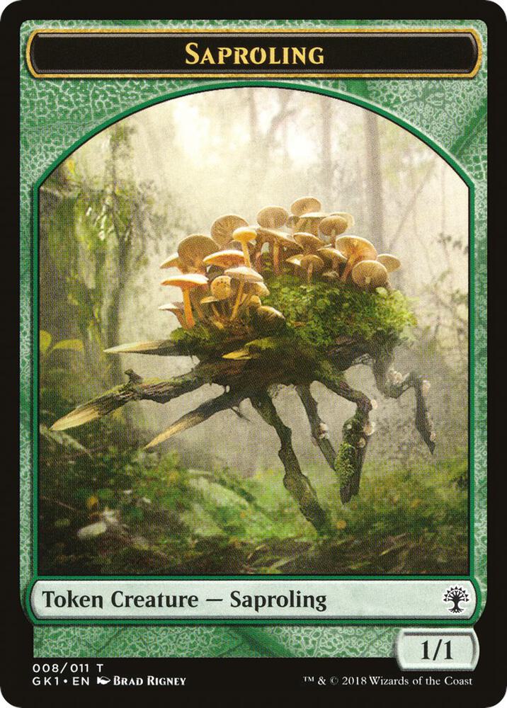Saproling // Wurm Double-Sided Token [Guilds of Ravnica: Guild Kits] 8 // 9