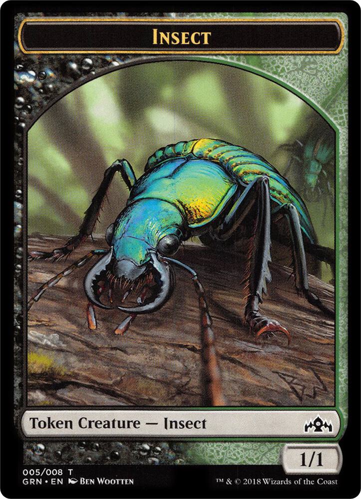 Insect // Saproling Double-Sided Token [Guilds of Ravnica: Guild Kits] 5 // 5