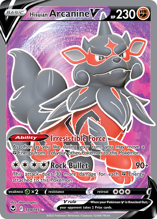 Hisuian Arcanine V - 179/195 Silver Tempest