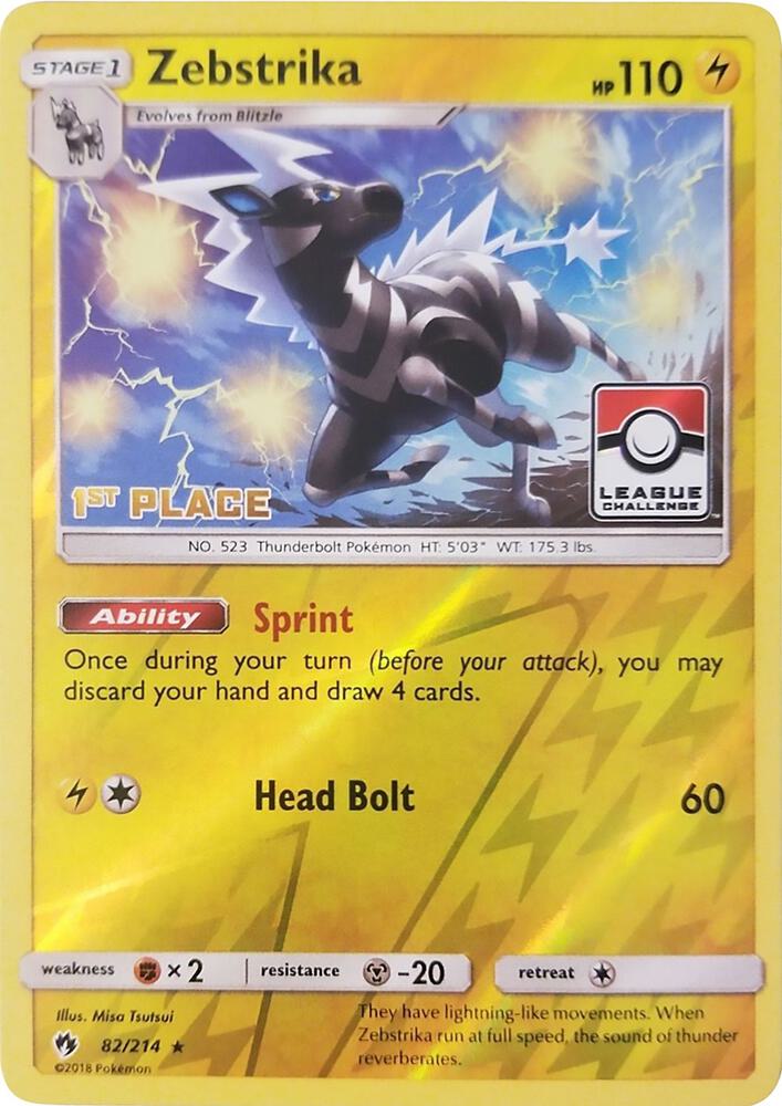 Zebstrika - 82/214 (League Challenge) [1st Place] [League & Championship Cards] 082/214