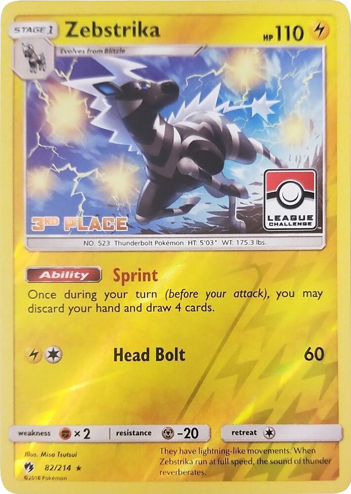 Zebstrika - 82/214 (League Challenge) [3rd Place] [League & Championship Cards] 082/114