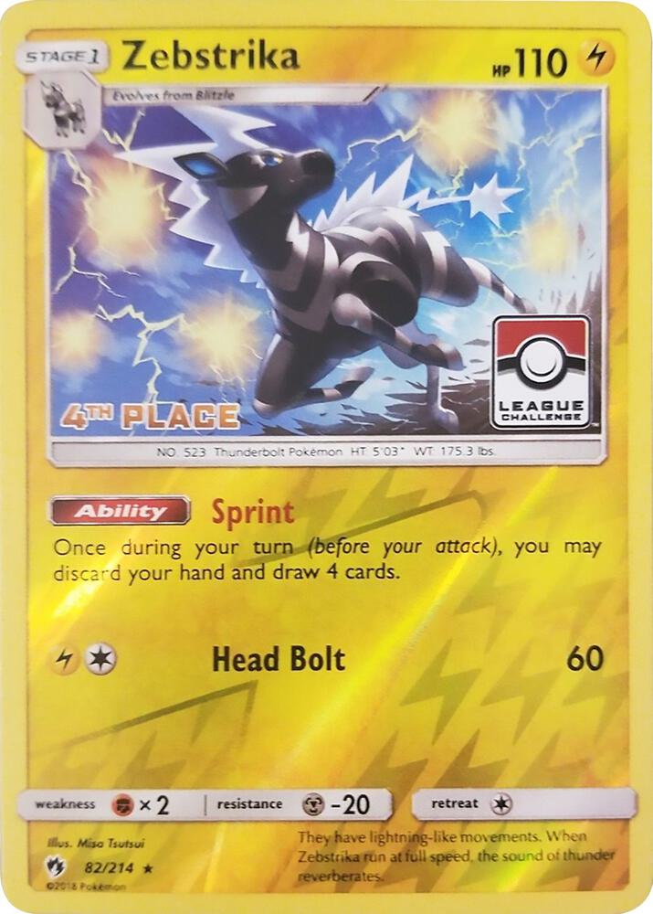 Zebstrika - 82/214 (League Challenge) [4th Place] [League & Championship Cards] 082/214