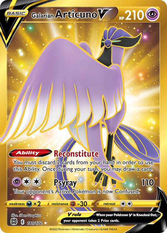 Galarian Articuno V - 181/172 Brilliant Stars