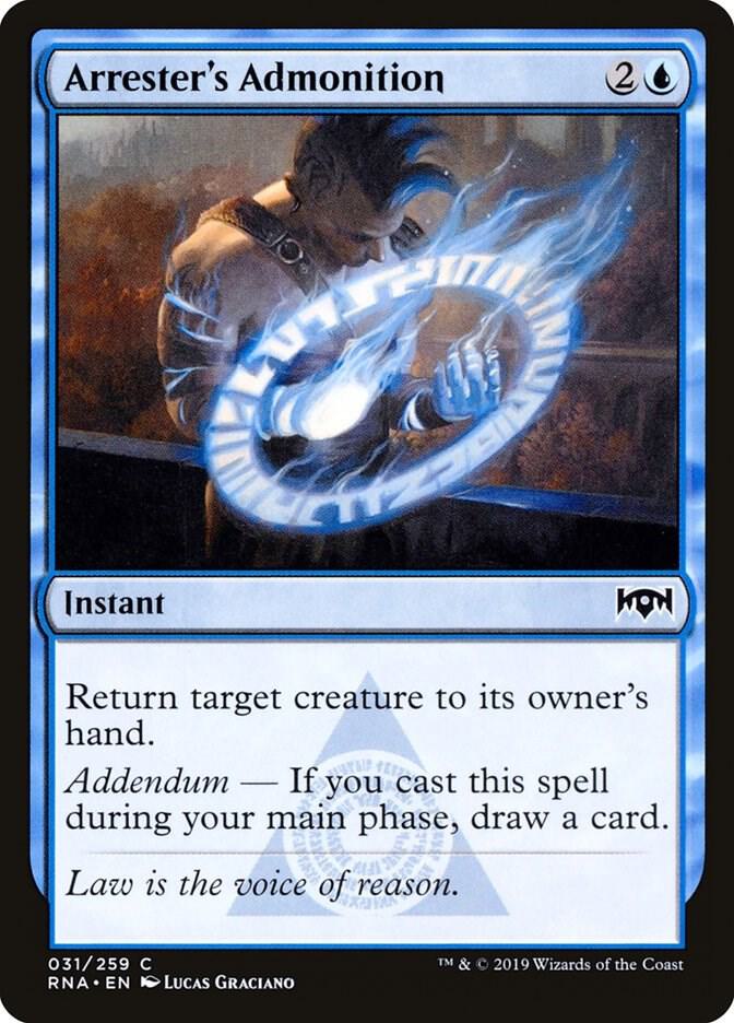 Arrester's Admonition [Ravnica Allegiance] 31