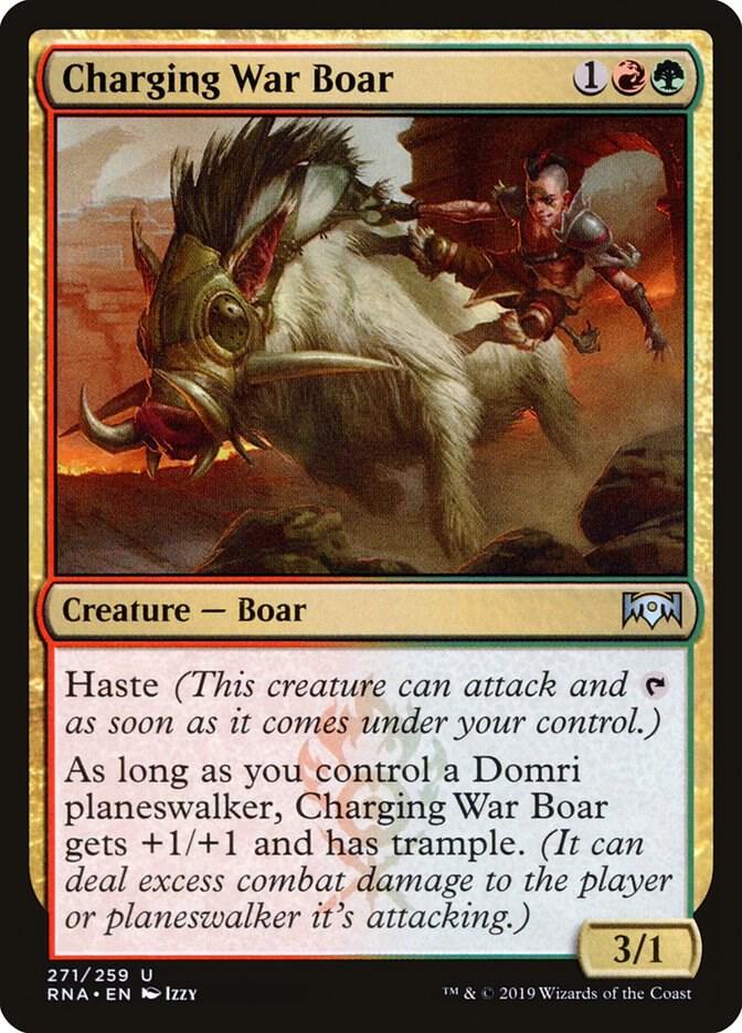 Charging War Boar [Ravnica Allegiance] 271