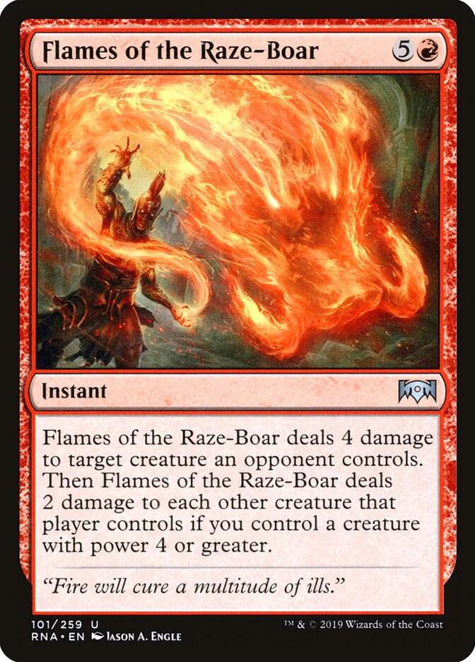 Flames of the Raze-Boar [Ravnica Allegiance] 101