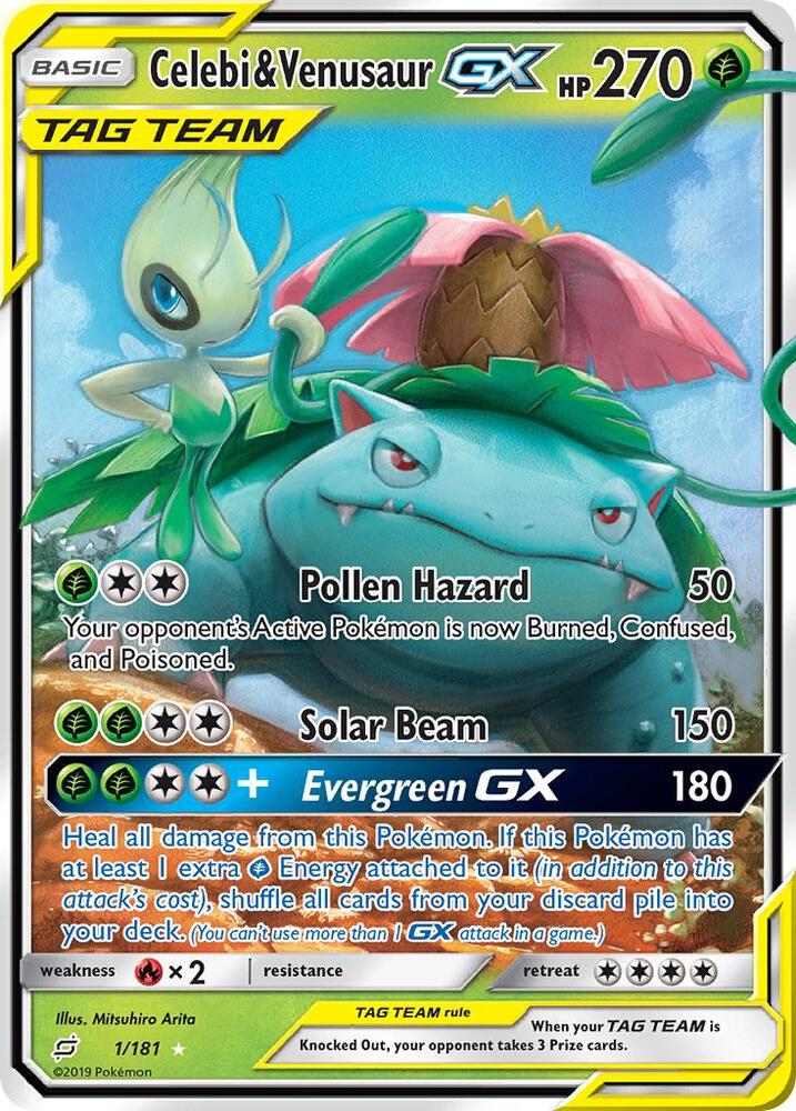 Celebi & Venusaur GX [SM - Team Up] 1/181