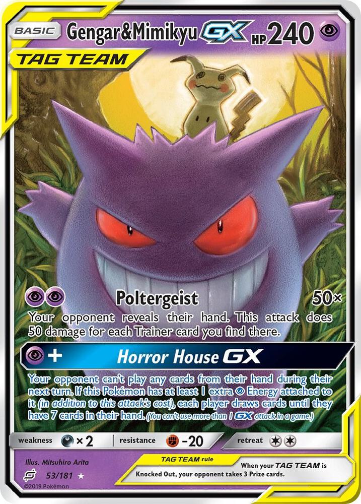 Gengar & Mimikyu GX [SM - Team Up] 53/181