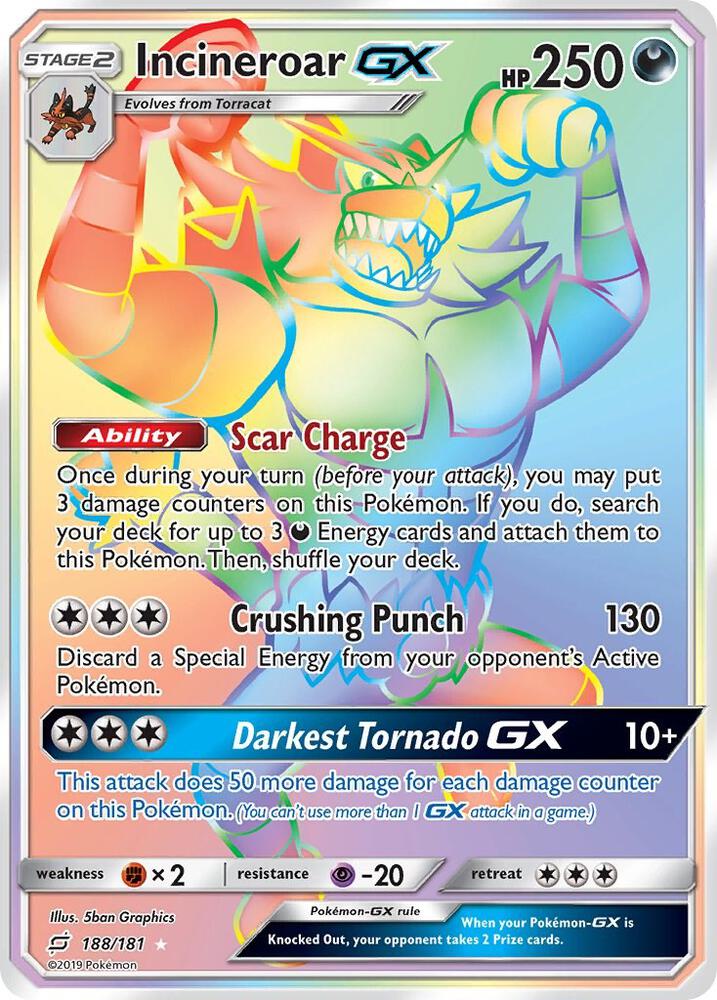 Incineroar GX (Secret) [SM - Team Up] 188/181