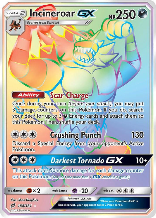 Incineroar GX (Secret) [SM - Team Up] 188/181