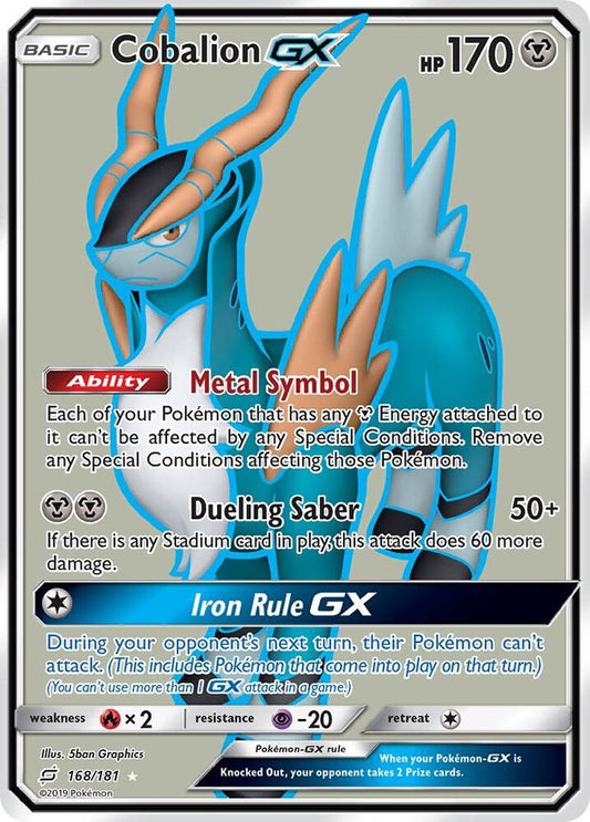 Cobalion GX (Full Art) [SM - Team Up] 168/181