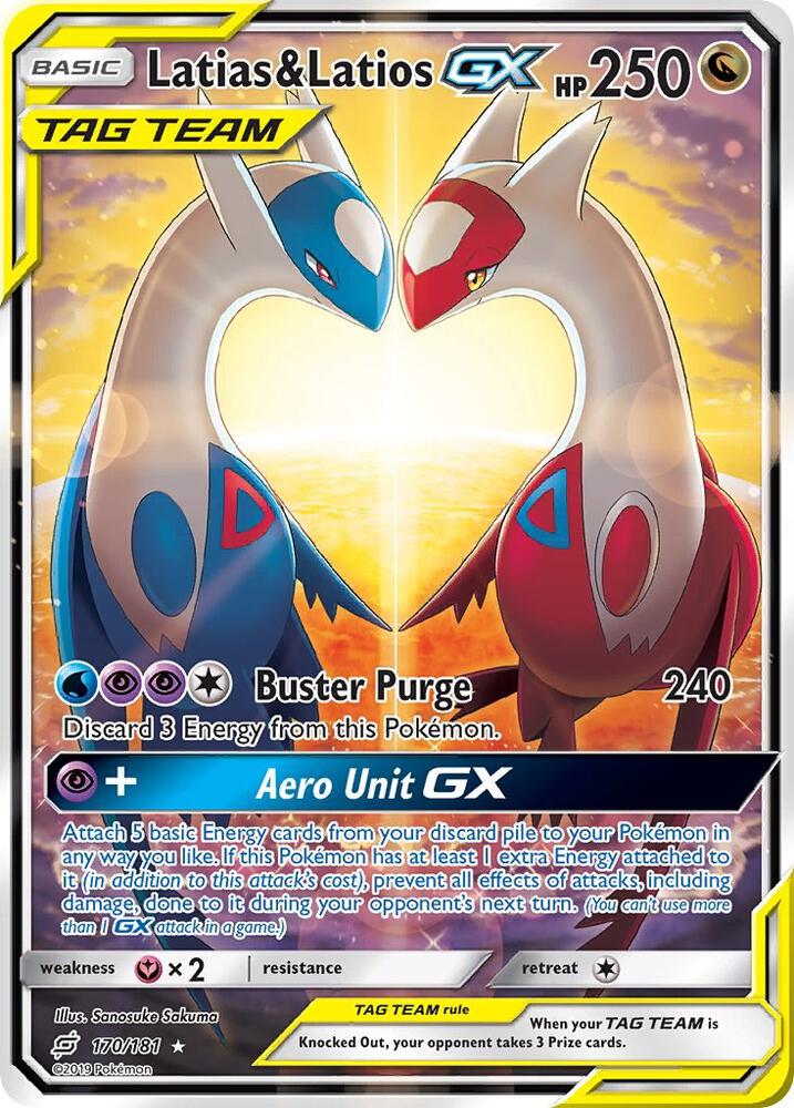 Latias & Latios GX (Alternate Full Art) [SM - Team Up] 170/181