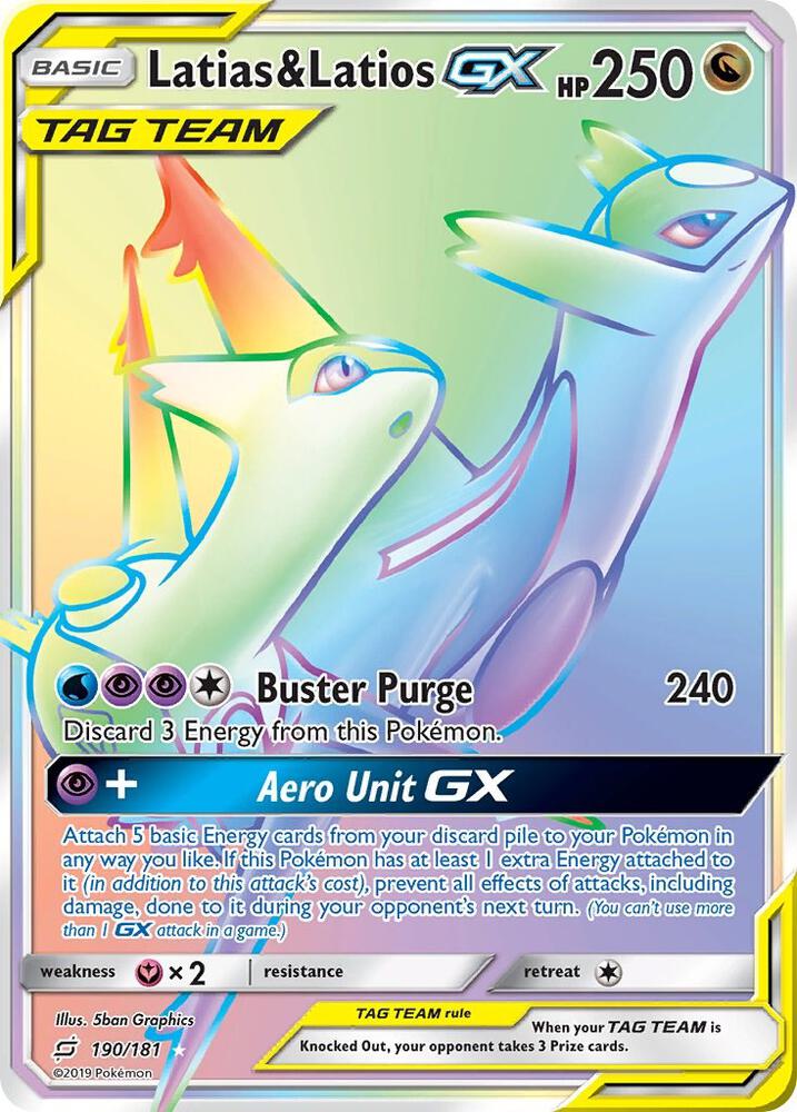 Latias & Latios GX (Secret) [SM - Team Up] 190/181