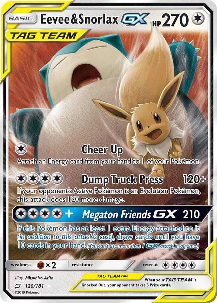 Eevee & Snorlax GX [SM - Team Up] 120/181