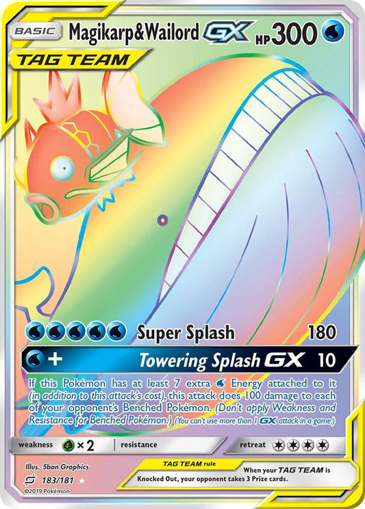 Magikarp & Wailord GX (Secret) [SM - Team Up] 183/181