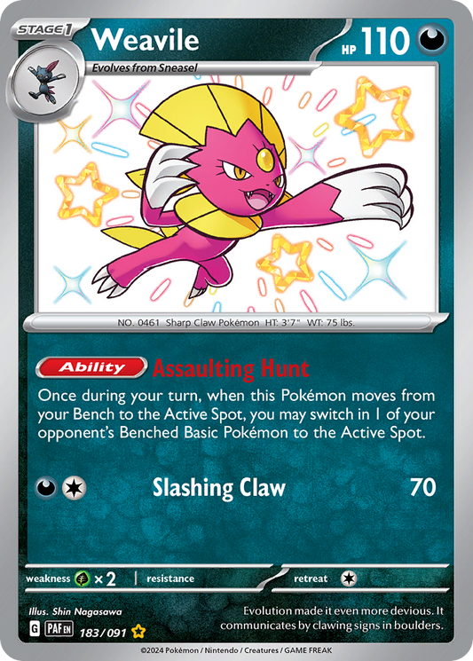 Weavile - 183/91 Paldean Fates