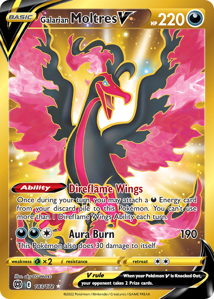 Galarian Moltres V - 183/172 Brilliant Stars